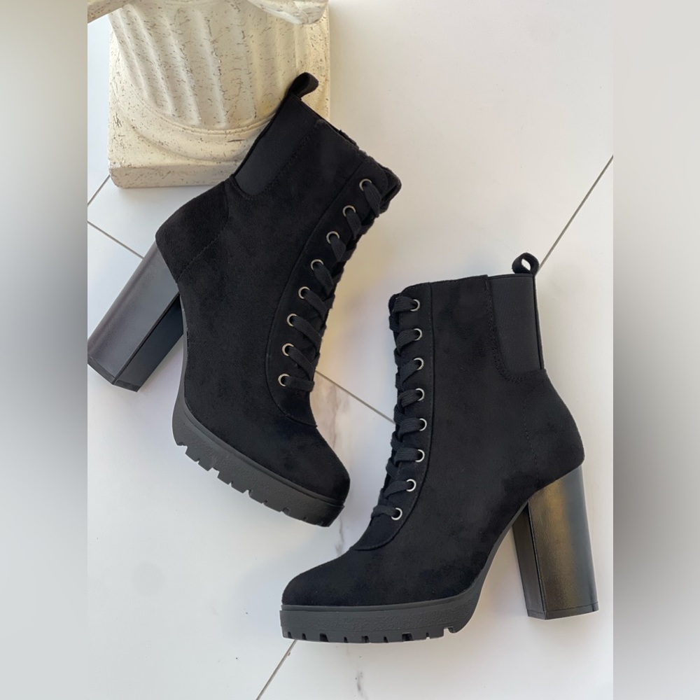 Lace up booties